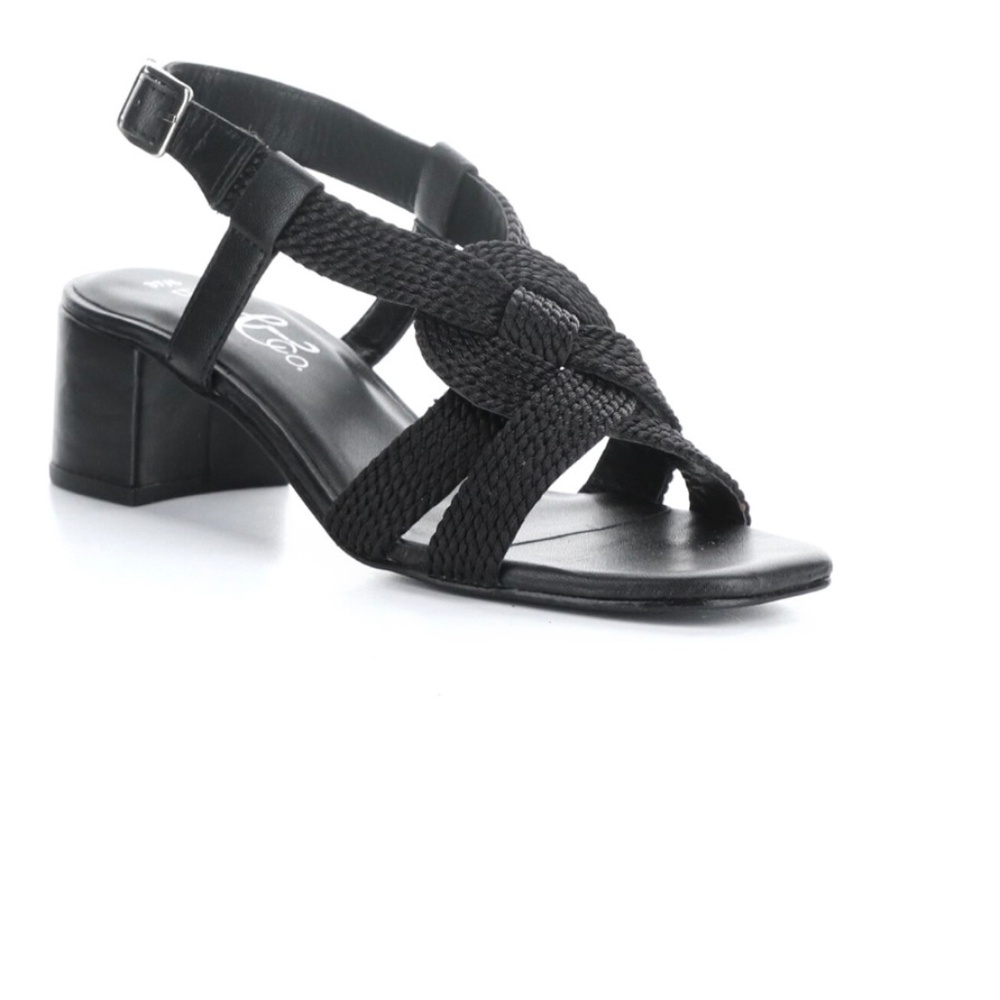 BOS & CO Upbeat Leather Sandal. EU Size: 39 (US 8-8 1/2) Color: Black - New